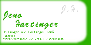 jeno hartinger business card